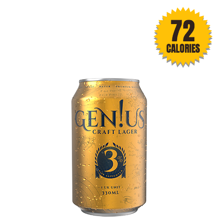 Gen!us Craft Lager 3% - 330ml - LightDrinks