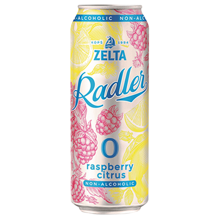 LightDrinks - Zelta Radler Raspberry Citrus Alcohol Free 0.5% - 500ml